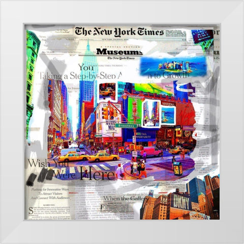 We re Here White Modern Wood Framed Art Print by MN.FF