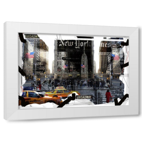 Broadway Broadway Liberty White Modern Wood Framed Art Print by MN.FF