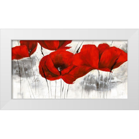 Pavot d hiver IV White Modern Wood Framed Art Print by Zacher-Finet, Isabelle