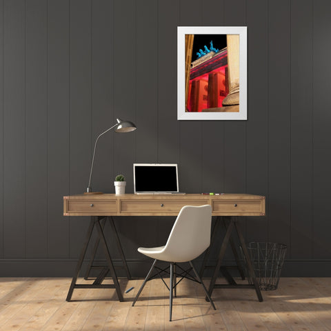 Quadriga II White Modern Wood Framed Art Print by Fischer, Rolf