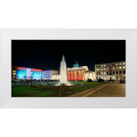 Pariser Platz I White Modern Wood Framed Art Print by Fischer, Rolf