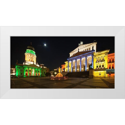 Gendarmenmarkt I White Modern Wood Framed Art Print by Fischer, Rolf