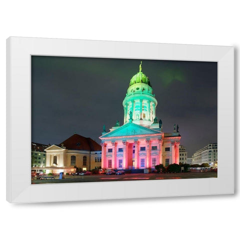 Gendarmenmarkt II White Modern Wood Framed Art Print by Fischer, Rolf