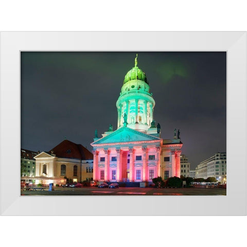 Gendarmenmarkt II White Modern Wood Framed Art Print by Fischer, Rolf