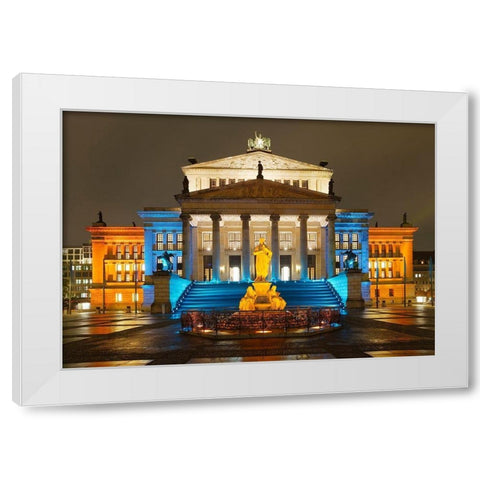 Schauspielhaus White Modern Wood Framed Art Print by Fischer, Rolf
