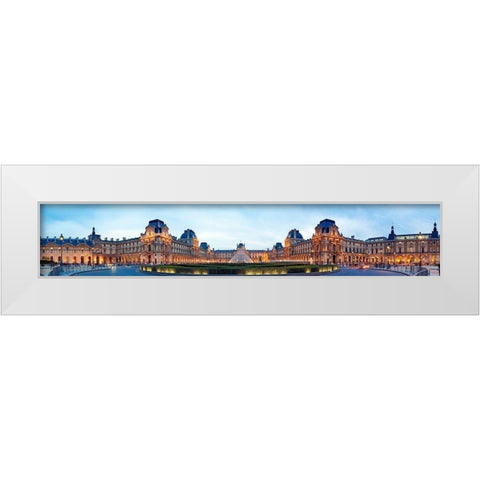 Paris Louvre White Modern Wood Framed Art Print by Fischer, Rolf