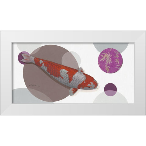 Koi Force White Modern Wood Framed Art Print by Gruhn, Nicole
