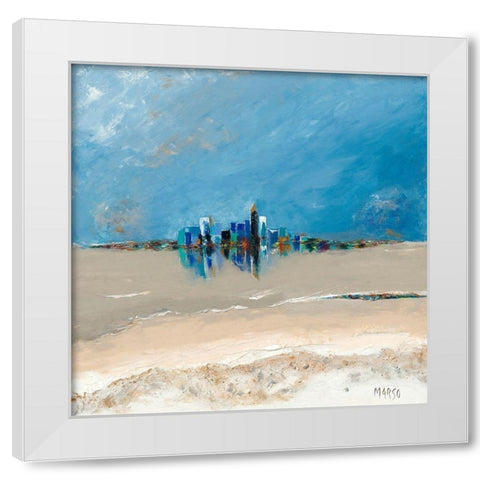 Nuances White Modern Wood Framed Art Print by Marso