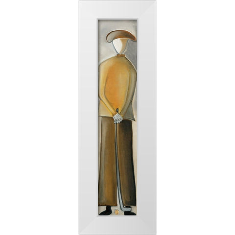 Golfer I White Modern Wood Framed Art Print by Arns-Muller, Monika