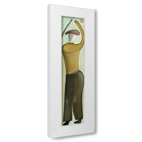 Golfer III White Modern Wood Framed Art Print by Arns-Muller, Monika