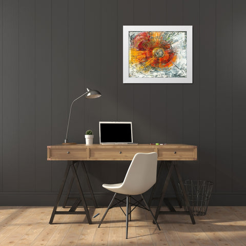 Explosion White Modern Wood Framed Art Print by Arns-Muller, Monika