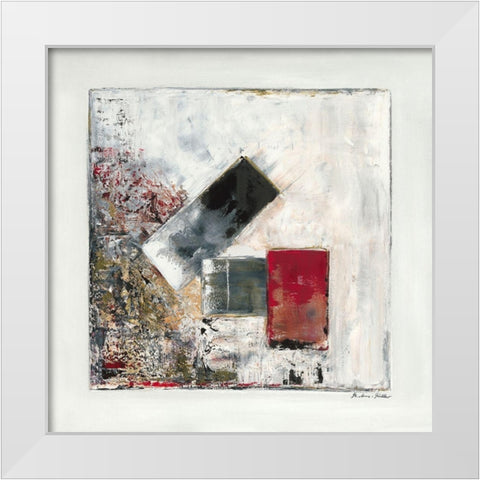 Schwerkraft White Modern Wood Framed Art Print by Arns-Muller, Monika