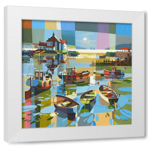 Low Tide White Modern Wood Framed Art Print by James, David