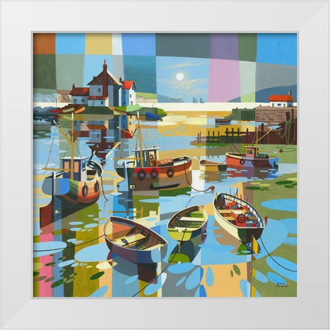 Low Tide White Modern Wood Framed Art Print by James, David