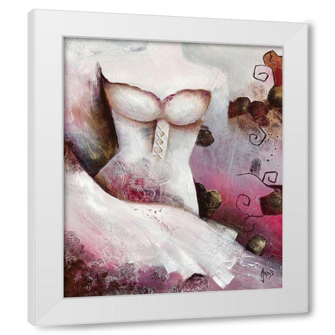 Sensibilite feminine I White Modern Wood Framed Art Print by Jadis