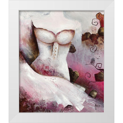 Sensibilite feminine I White Modern Wood Framed Art Print by Jadis
