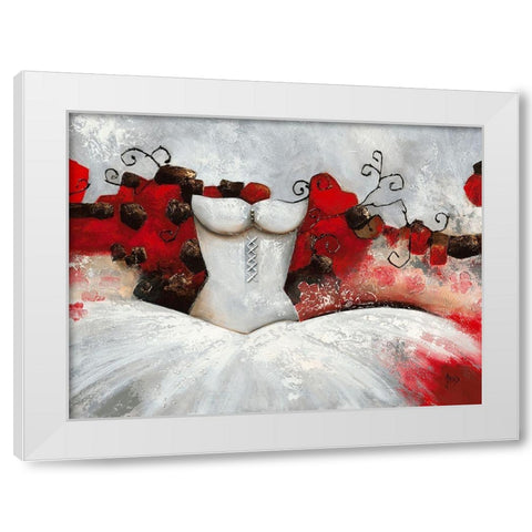 Sensibilite feminine II White Modern Wood Framed Art Print by Jadis
