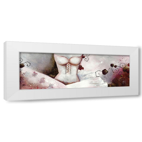 Sensibilite feminine III White Modern Wood Framed Art Print by Jadis