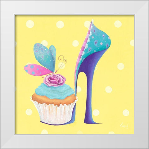 Fairyshoes I White Modern Wood Framed Art Print by McFaul, Lorrie