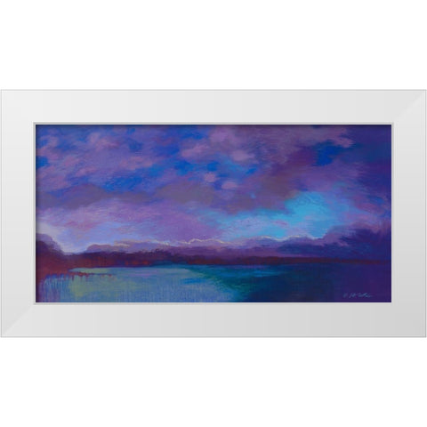Grand Baie nuit III White Modern Wood Framed Art Print by Mazur-Devaux, Ewa