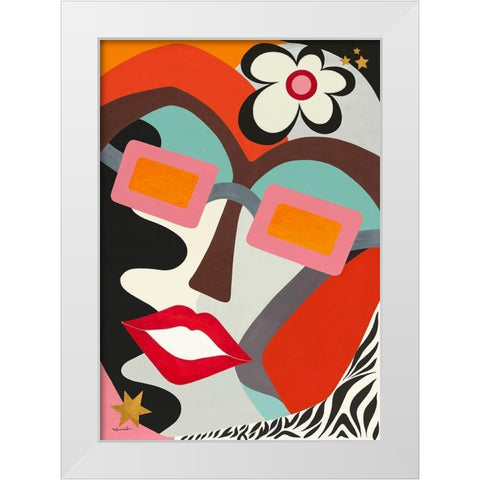 Fantaisie White Modern Wood Framed Art Print by Brand, Valerie