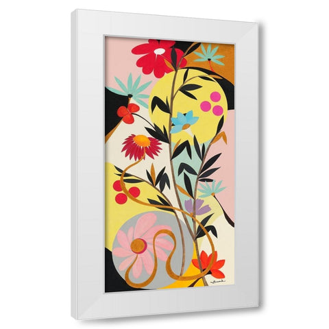 Harmonie White Modern Wood Framed Art Print by Brand, Valerie