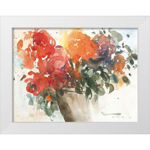 Blutenpracht White Modern Wood Framed Art Print by ROMO-Rolf Morschhauser