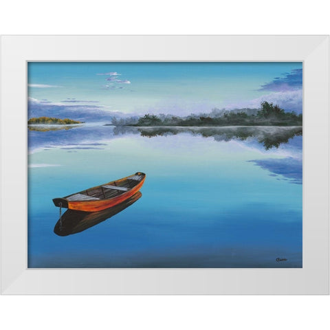 Ruhe am Morgen White Modern Wood Framed Art Print by Richter, Cornelia