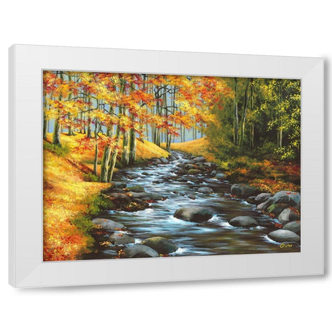Durch den Herbst White Modern Wood Framed Art Print by Richter, Cornelia
