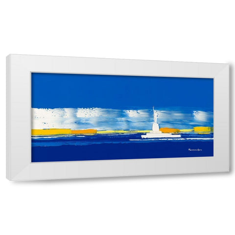 New York II White Modern Wood Framed Art Print by Fontdeville, Guy