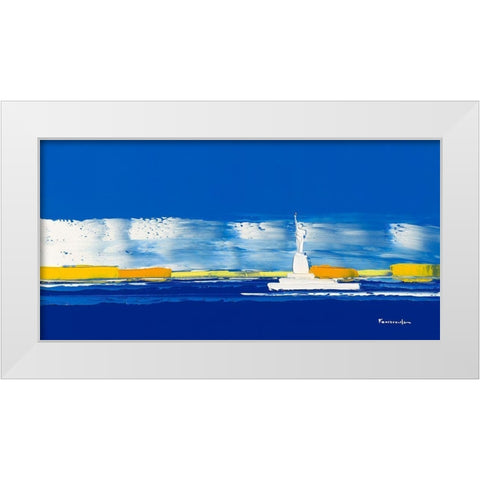 New York II White Modern Wood Framed Art Print by Fontdeville, Guy