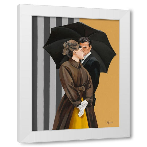 Duo I White Modern Wood Framed Art Print by Bernard, Anne