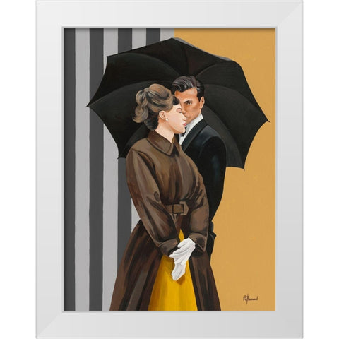Duo I White Modern Wood Framed Art Print by Bernard, Anne