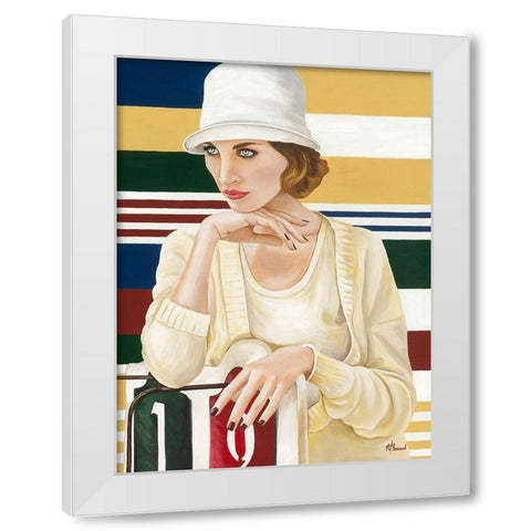 Femme XI White Modern Wood Framed Art Print by Bernard, Anne