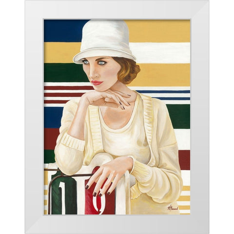 Femme XI White Modern Wood Framed Art Print by Bernard, Anne