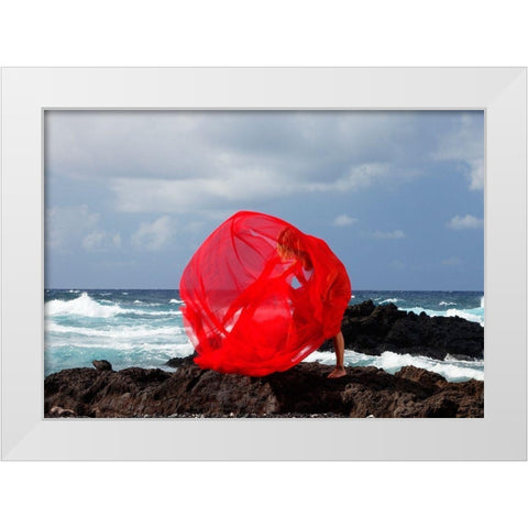 Fireball White Modern Wood Framed Art Print by Westfield, Wim