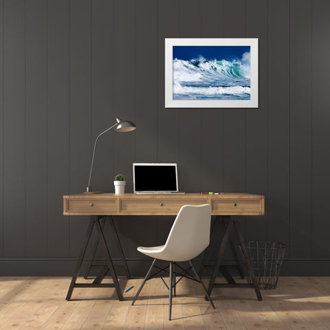 North Shore White Modern Wood Framed Art Print by Westfield, Wim