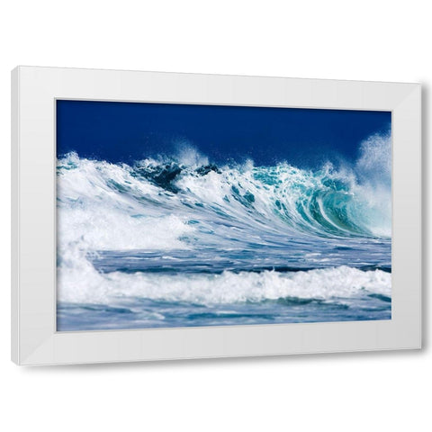 North Shore White Modern Wood Framed Art Print by Westfield, Wim