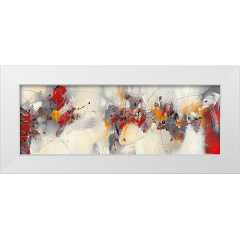 Percussion White Modern Wood Framed Art Print by Ball, Veronique