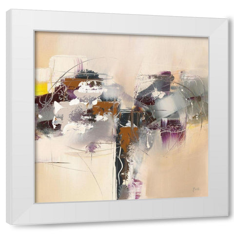 Pensee II White Modern Wood Framed Art Print by Ball, Veronique