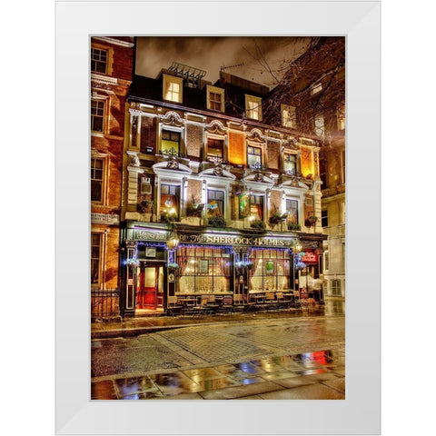 The Sherlock Holmes White Modern Wood Framed Art Print by Terrible, Aurelien