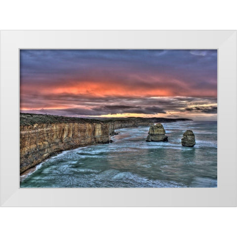 Port Campbell White Modern Wood Framed Art Print by Terrible, Aurelien