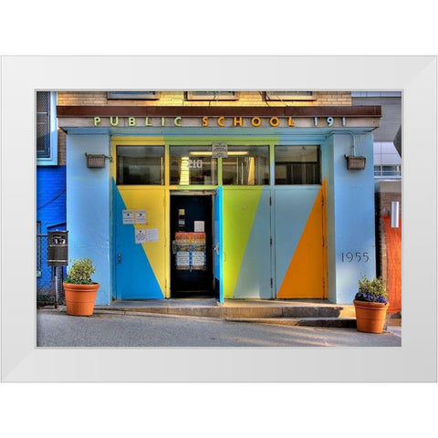 Public School White Modern Wood Framed Art Print by Terrible, Aurelien