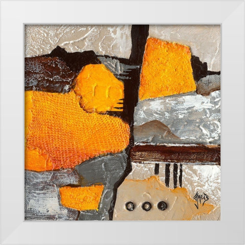 Transfert d emotion II White Modern Wood Framed Art Print by Jadis