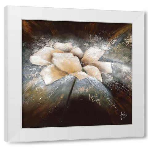 Fleur d etoile II White Modern Wood Framed Art Print by Jadis