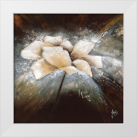 Fleur d etoile II White Modern Wood Framed Art Print by Jadis
