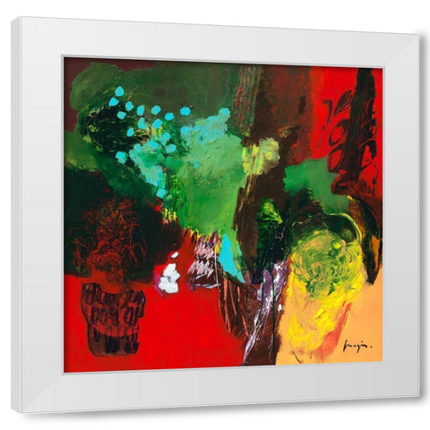 Variations abstraites XVIII White Modern Wood Framed Art Print by Magis, Pascal
