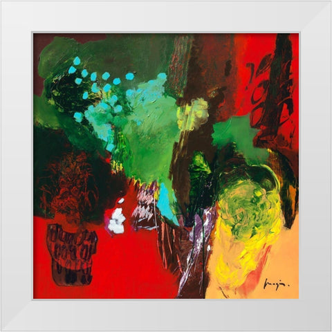 Variations abstraites XVIII White Modern Wood Framed Art Print by Magis, Pascal