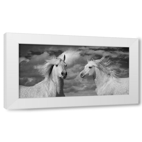 A breezy Day White Modern Wood Framed Art Print by Llovet, Jorge