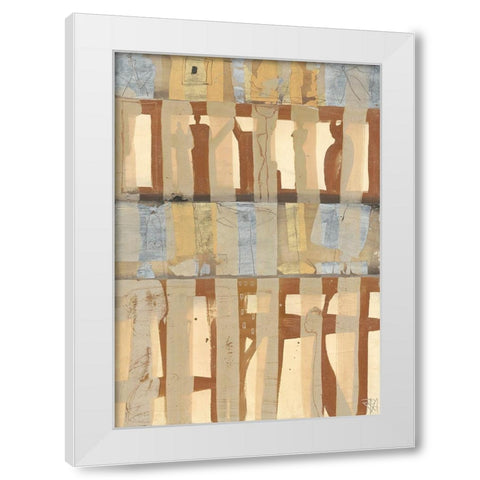 Cosinus White Modern Wood Framed Art Print by Richter-Armgart, Rose